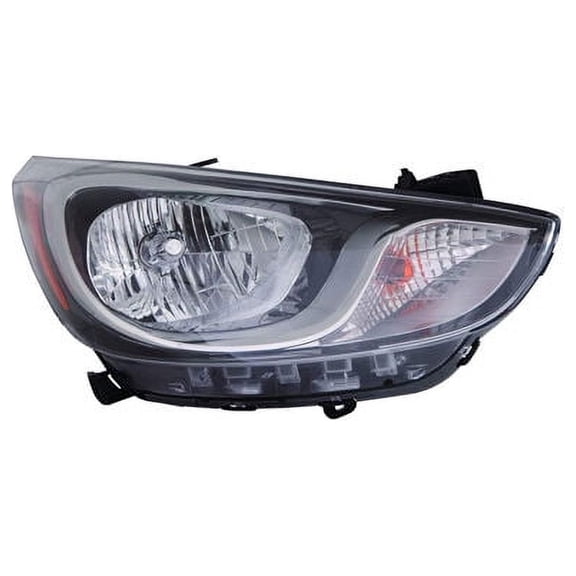 Right Passenger Side Headlight Assembly - Compatible with 2012 - 2014 Hyundai Accent (Sedan and Hatchback) 2013