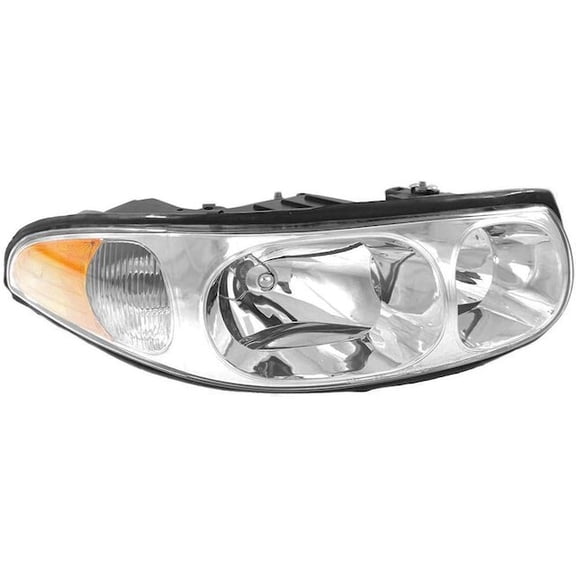 Right Passenger Side Headlight Assembly - with Fluted High Beam Surface - with Cornering Lamp - Compatible with 2000 - 2005 Buick LeSabre Limited 2001 2002 2003 2004