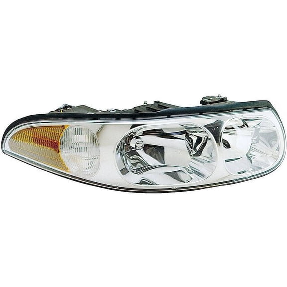 Right Passenger Side Headlight Assembly - with Smooth High Beam Surface and Marker Lamp - Compatible with 2000, 2005 Buick LeSabre Custom