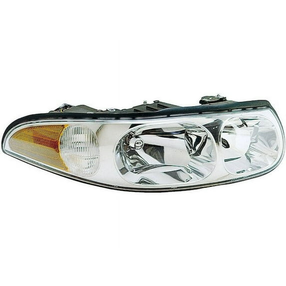 Right Passenger Side Headlight Assembly - with Smooth High Beam Surface and Marker Lamp - Compatible with 2000, 2005 Buick LeSabre Custom