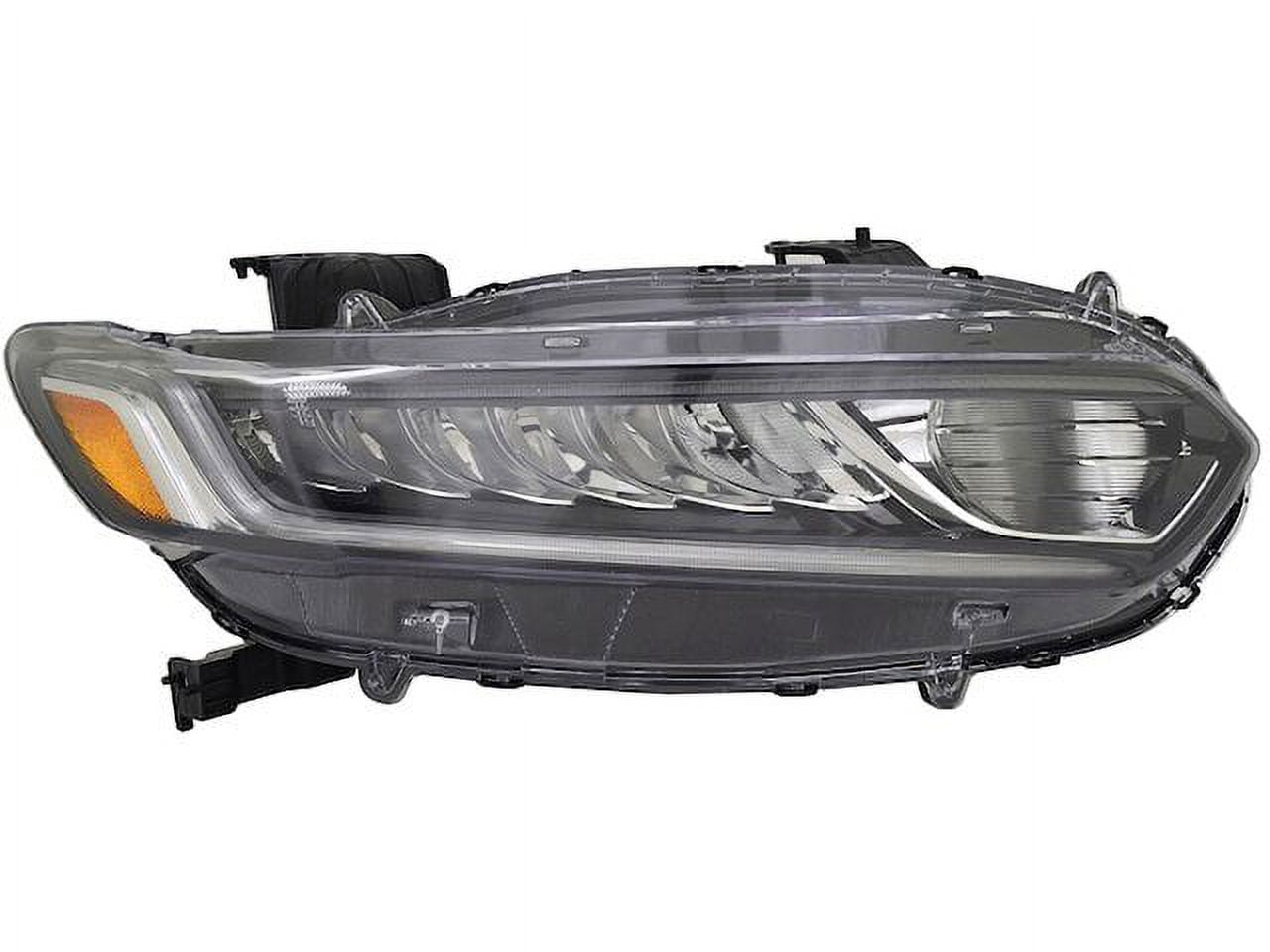 ECCPP Right Side Headlight Assembly For 2018-2021 Honda Accord - Black Housing LED DRL
