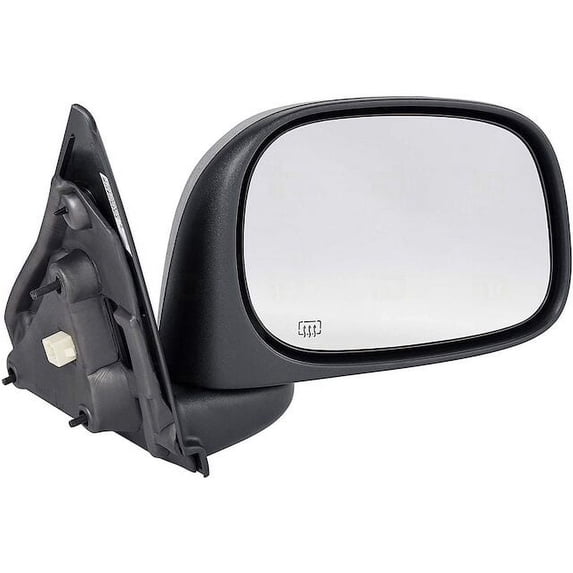 Right Passenger Side Power Mirror - Textured Black - Late Design - Manual Folding - with Heated Glass - (without Towing Package) - Compatible with 2002 - 2010 Dodge Ram 1500 2003 2004 2005 2006