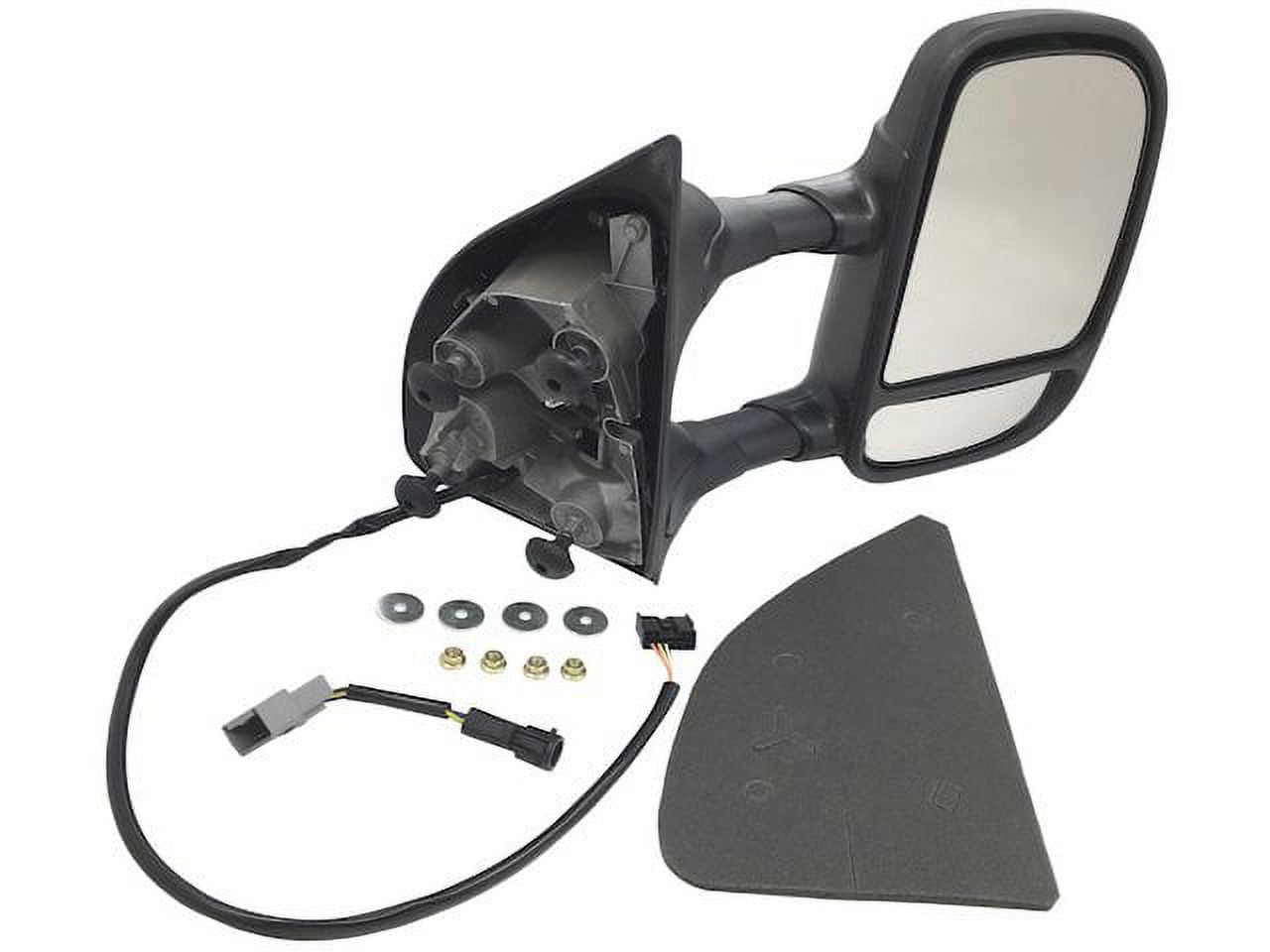Auto Dynasty Black Manual Towing Mirrors With LED Turn Signal - For Ford Super Duty 2008-2016