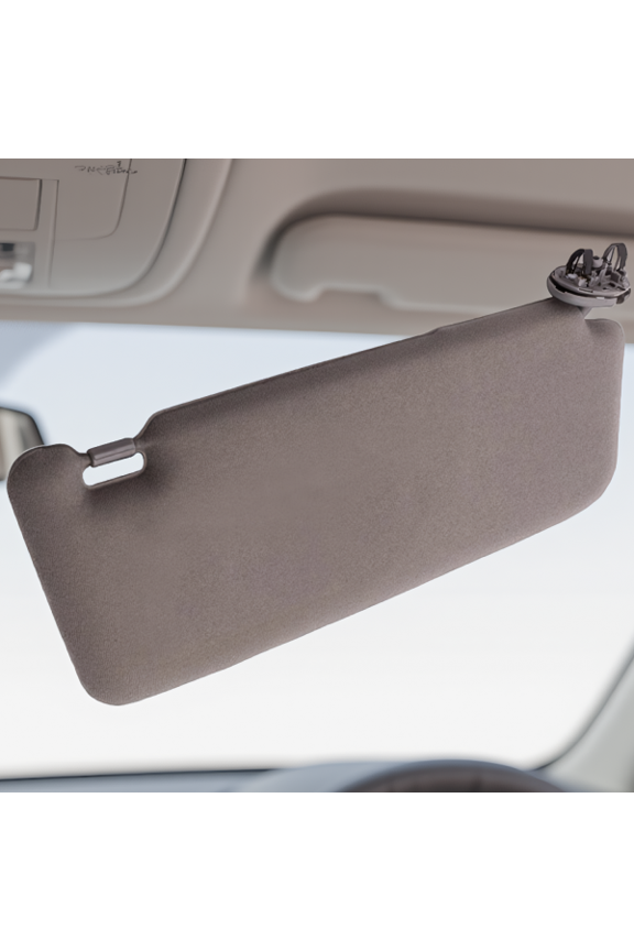 Right Passenger Side Sun Visor for 2007-2011 Toyota Camry Without Vanity Light, Gray, Replaces 74310-06750-B0