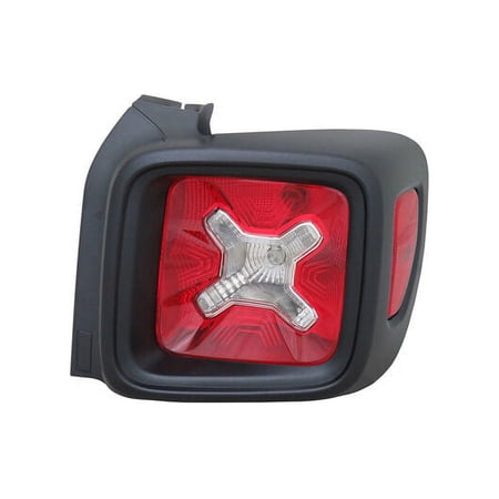 Right Passenger Side Tail Light Assembly - Compatible with 2015 - 2020 Jeep Renegade (Sport, North and Latitude) without Logo and Chrome Bezel 2016 2017 2018 2019