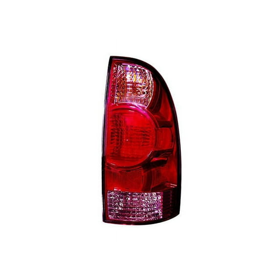 Right Passenger Side Tail Light Assembly - Red Center Section - with Wiring - Compatible with 2005 - 2015 Toyota Tacoma 4WD RWD 2006 2007 2008 2009 2010 2011 2012 2013 2014