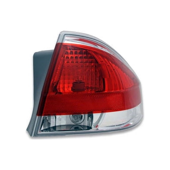 Right Passenger Side Tail Light Assembly - with Chrome Insert - Compatible with 2008 - 2011 Ford Focus Sedan 2009 2010