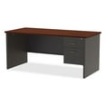 thumbnail image 1 of Lorell, LLR79146, Mahogany Laminate/Charcoal Modular Desk Series, 1 Each, 1 of 4