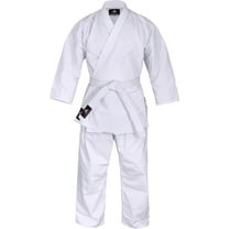 Right Punch Karate Gi Uniform – Durable Lightweight Set with Jacket, Pants & White Belt, Breathable Fabric for Kids, Teens & Adults (Sizes 000–7)