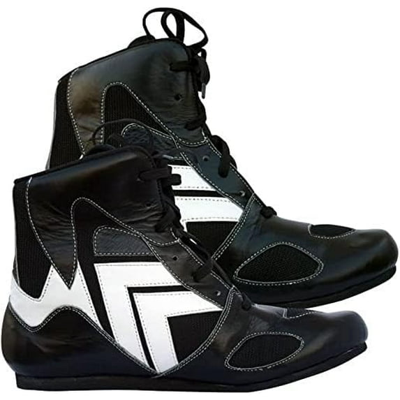 Right Punch Professional Boxing Shoes Breathable Wrestling Shoes, Training Shoe for Adult & Youth Men Women Non Slip Rubber Sole Lightweight Boots (Black 7)