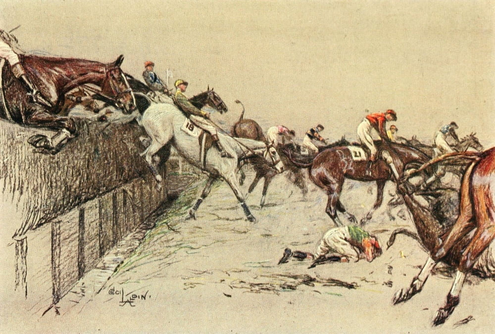 Right Royal 1922 Coming off Canvas Art - Cecil Aldin (18 x 24)