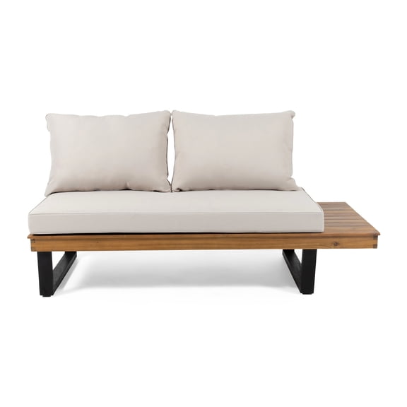 Right - Side 2 - Seater Sofa of Beige Acacia Construction / Fits in Sunrooms, Relax in Sunlight