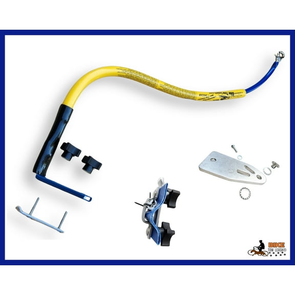 Yellow - Right Side - Bike Tow Leash Complete Package
