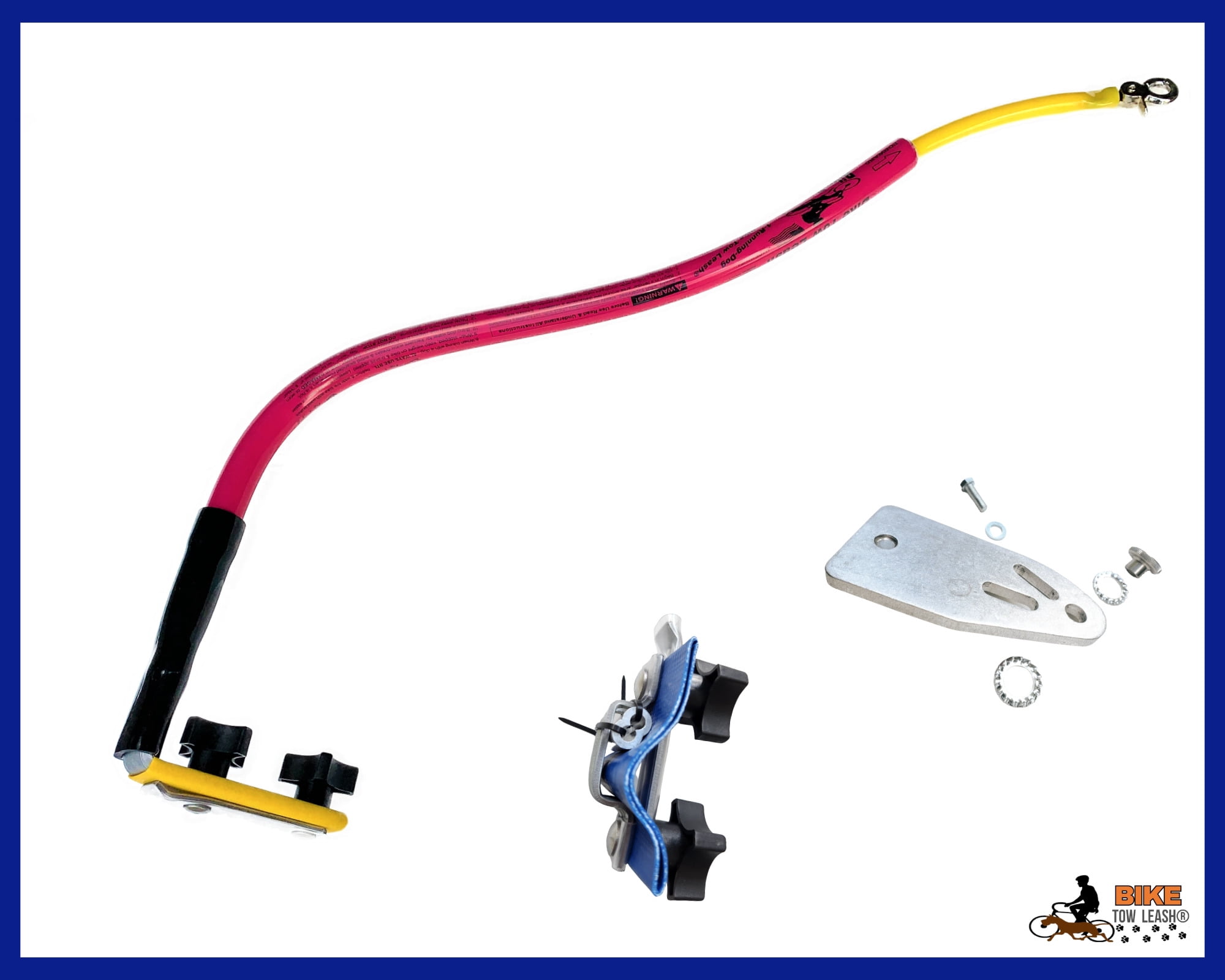 Red - Right Side - Bike Tow Leash Complete Package