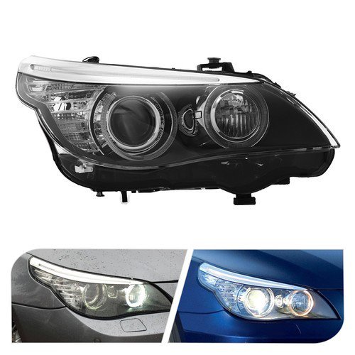 Right Side HID Headlight for 2008-2010 BMW 5 Series E60 E61, Xenon Headlamp Assembly with AFS for 528i 535i 550i M5 xDrive Models, Direct Fit Replacement