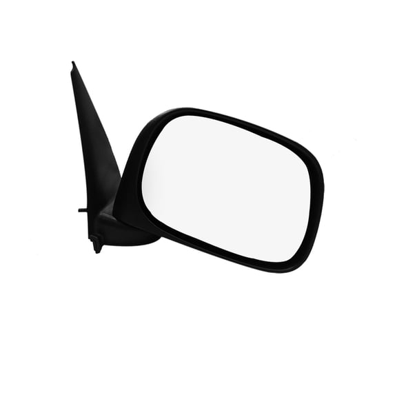 Right Passenger Side Manual Foldaway View Mirror Chrome/Convex+Warning Black Textured For 2002-2008 Dodge RAM 1500