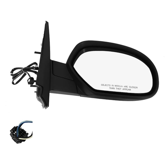 Right Side Power Heated Foldaway View Mirror Chrome/Convex+Warning Black Textured 10H5P For 2007-2014 Chevrolet Suburban 1500