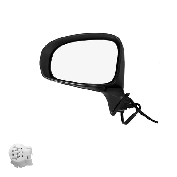 Right Passenger Side Power Heated Foldaway W/Cover View Mirror Chrome/Convex+Warning Black Smooth 5H5P For 2010-2015 Toyota Prius