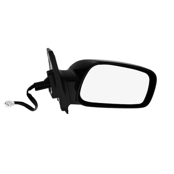 Right Passenger Side Power Non-Folding View Mirror Chrome/Convex+Warning Black Smooth For 2003-2008 Toyota Corolla