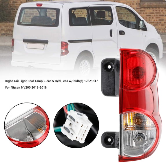 Right Tail Light Rear Lamp Lens w/ Bulb(s) 12821817 For Nissan NV200 2013-2018