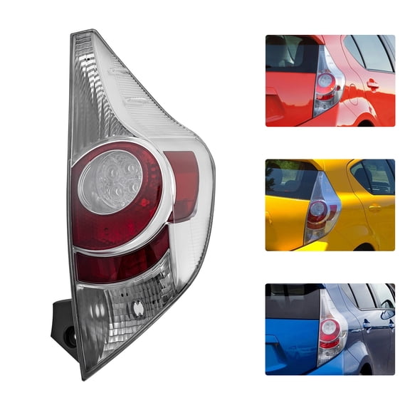 Right Tail Light for 2012-2014 Toyota Prius C, OEM 81551-52A90, Rear Passenger Side Replacement, Durable PP+PC Housing, Clear Lens
