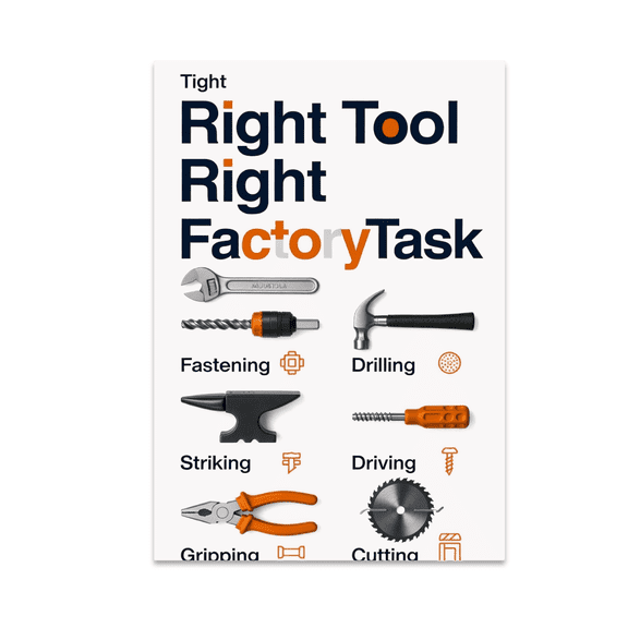 Right Tool Right Factory Task - Industrial Decor Enthusiast - 13x19 Poster Print