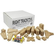 Right Track Toys Wooden Train Track Deluxe Set: 56 Premium Wood Pieces 100% Compatible with Thomas - All Tracks and No Fillers