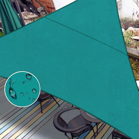 Right Triangle 8'x9'x12' Waterproof Sun Shade Sail Canopy UV Block for Outdoor Patio Backyard Carport,Turquoise Blue(We Make Custom Size)