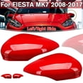 thumbnail image 1 of Right Wing Door Rearview Mirror Cover Side Mirror Cap for Fiesta MK7 2008-2017 Red, 1 of 5