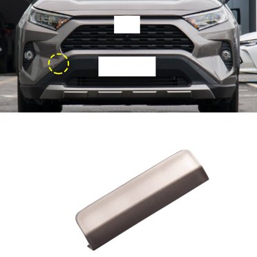 Front Bumper Tow Hook Cover Caps For Toyota RAV4 2019-2020 (Pair, Unpainted)