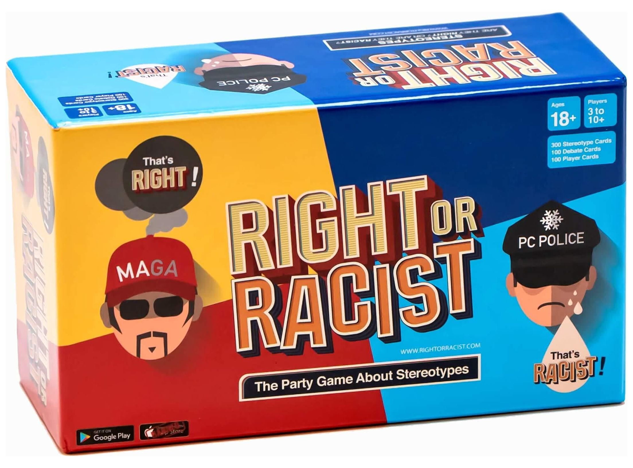 Right or Racist - Funny White Elephant Gifts - Xmas Gag Gift - Adult Party  Game