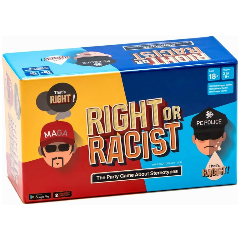 Right or Racist - Funny White Elephant Gifts - Xmas Gag Gift - Adult Party  Game 