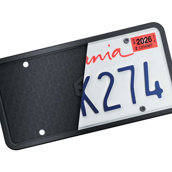 RightCar Silicone License Plate Frames | The Original Premium Grade Silicone Car Plate Frame | Rust Proof, Rattle Proof, Weather Proof | License plate frame | License Plate Holder (Black)