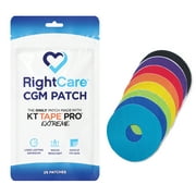 RightCare CGM Adhesive Synthetic Patch for Dexcom G7, Uncovered Oval, Multicolor Assortment, Bag of 25