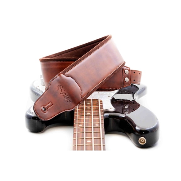 RightOn! Bassman Charm-80 Bass Guitar Strap - Brown