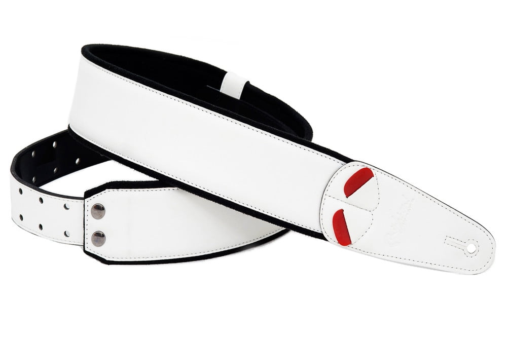 RightOn! Mojo Collection Charm-60 White Guitar Strap