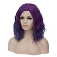 thumbnail image 1 of RightOn Purple Wig for Women Girls Short Curly Wavy Bob Wig Purple Hair Wigs Synthetic Wigs with Wig Cap, 1 of 6
