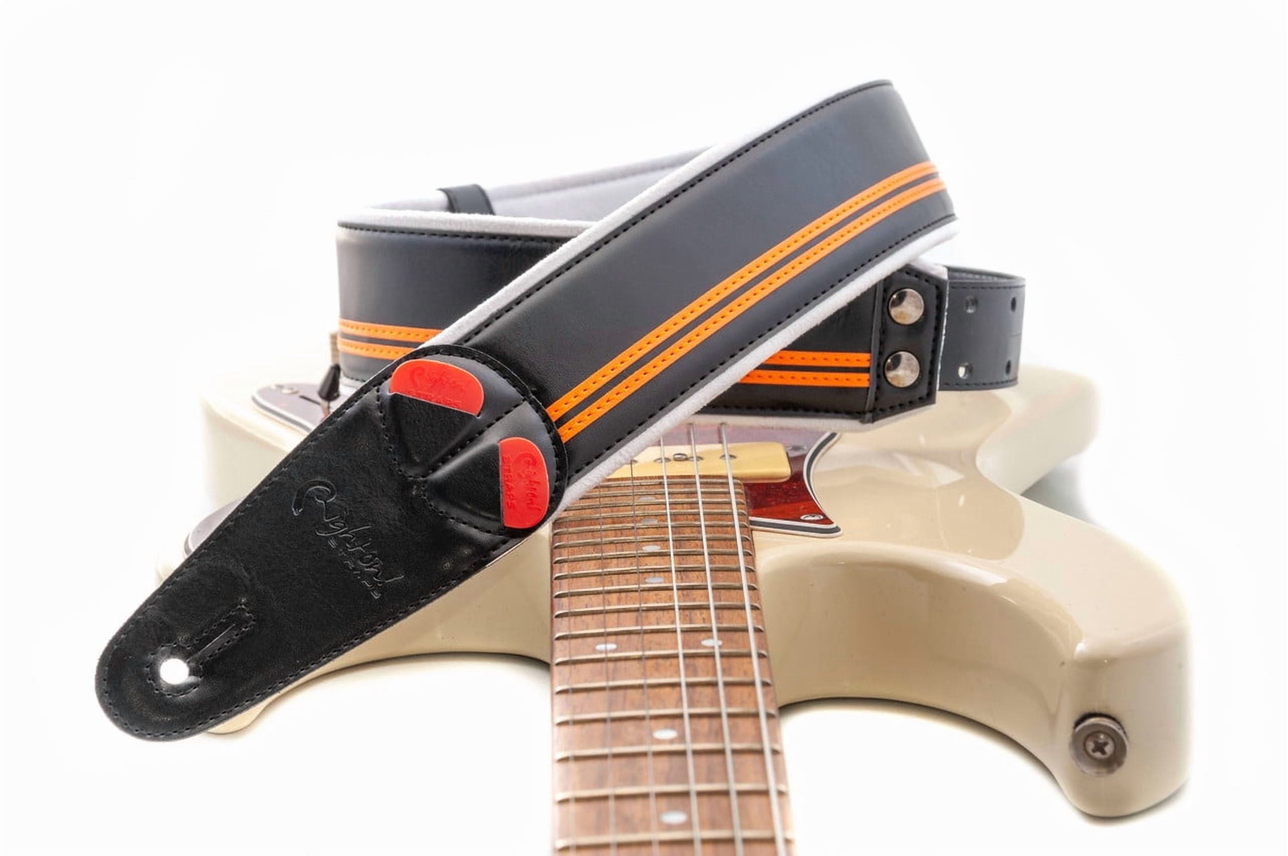 RightOn! Straps Mojo Collection Race-60 Guitar & Bass Strap made with Vegan Leather – Stylish and Comfortable - H.D.