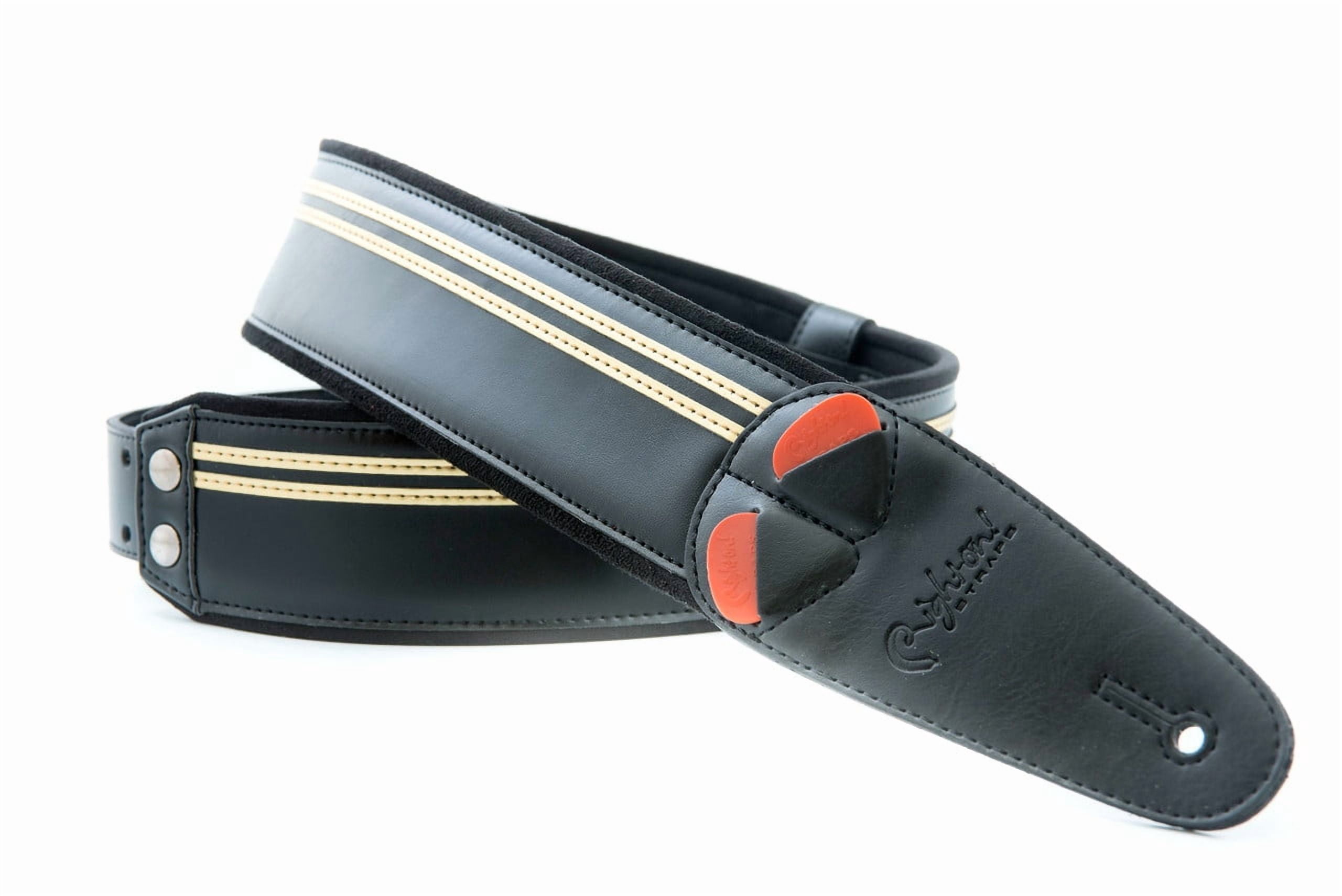 RightOn! Straps Mojo Collection Race-60 Guitar & Bass Strap made with Vegan Leather – Stylish and Comfortable - JPS