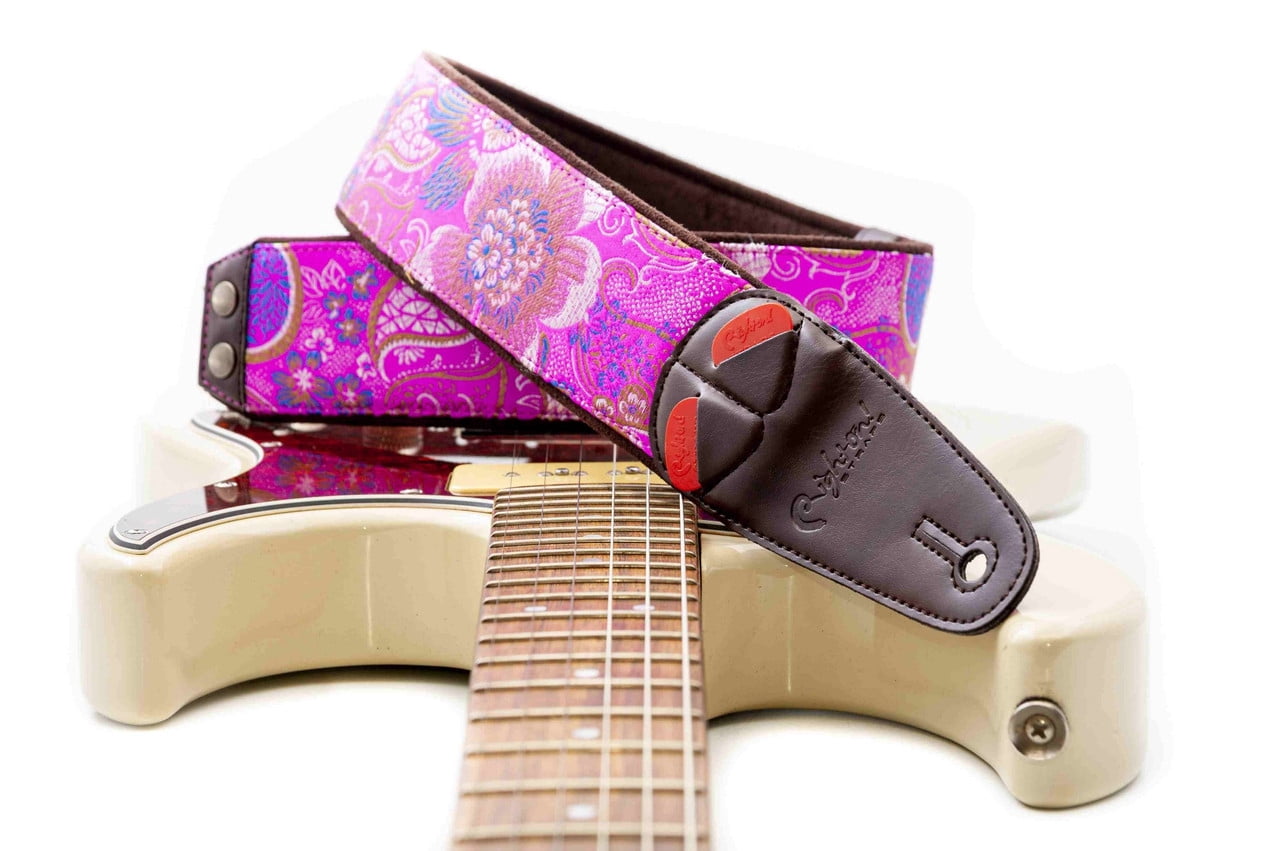 RightOn! Straps Mojo HOKKAIDO Guitar Strap PINK