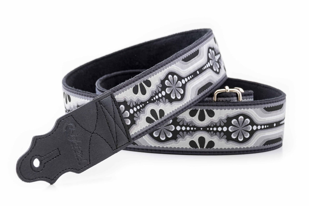 RightOn! Straps Standard Plus Laurel Guitar Strap Black
