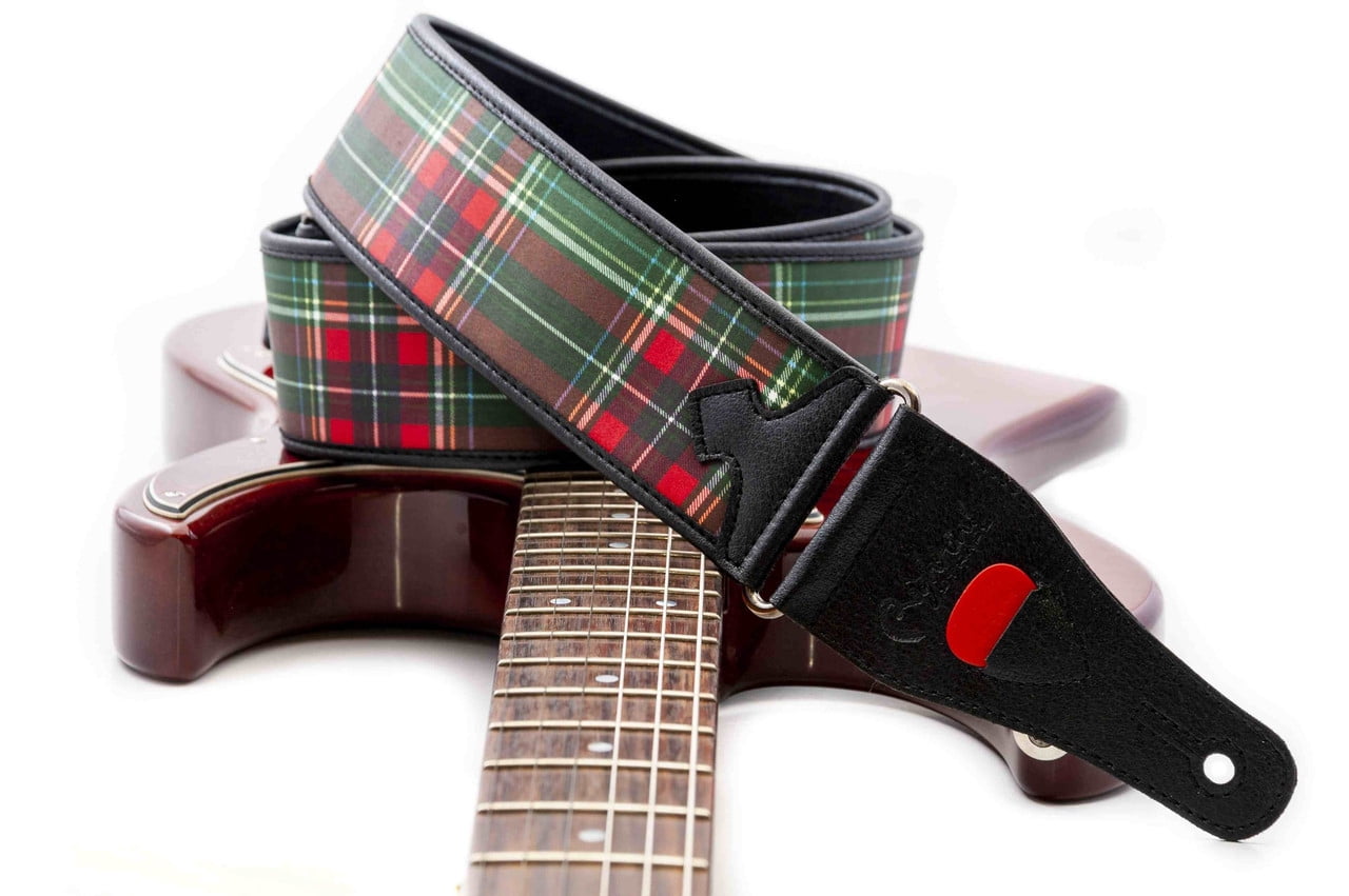 RightOn! Talisman Scottish Tartan  Green Guitar Strap