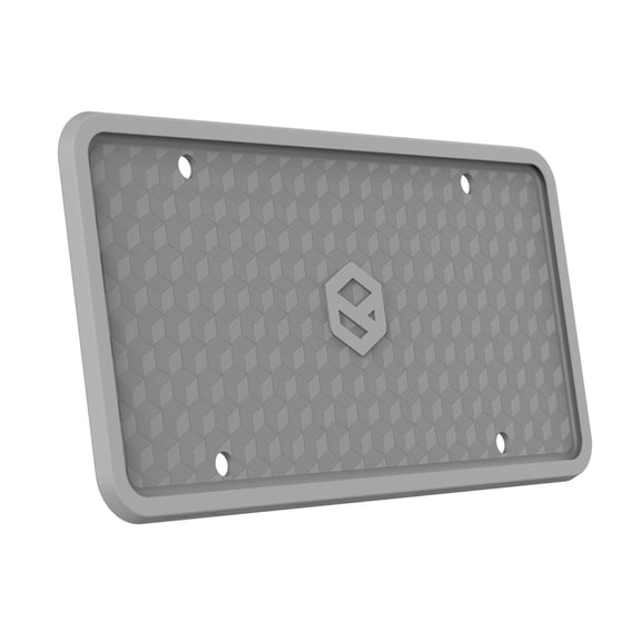 RightCar Silicone License Plate Frames | The Original Premium Grade Silicone Car Plate Frame | Rust Proof, Rattle Proof, Weather Proof | License plate frame | License Plate Holder (Grey)