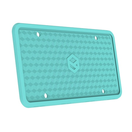 Rightcar Solutions Silicone License Plate Frames | The Original Premium Grade Silicone Car Plate Frame | Rust Proof, Rattle Proof, Weather Proof License Plate Holder (Aqua Blue)