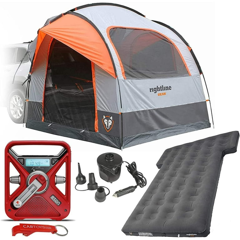 Rightline Gear SUV Tent & Air Mattress Camping Bundle with Rightline Gear SUV Tent & Air Mattress Camping Bundle with