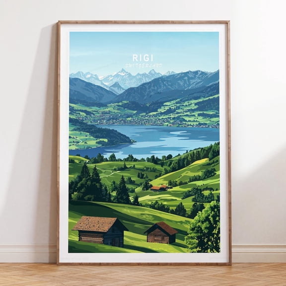 Rigi Switzerland Alpine Mountain Print Unframed Paper Print
