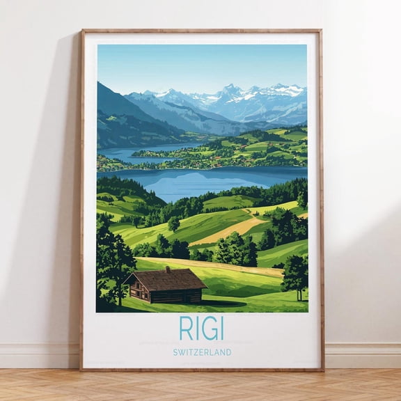 Rigi Switzerland Alpine Mountain Print Unframed Paper Print