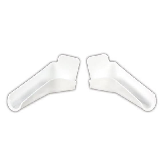 Rigid Extended Rain Gutter Spouts, Polar White