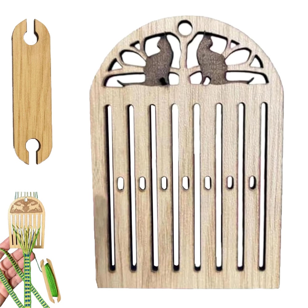 Rigid Heddle Backstrap Loom Kit for Bandweaving, Small Wooden Belt ...