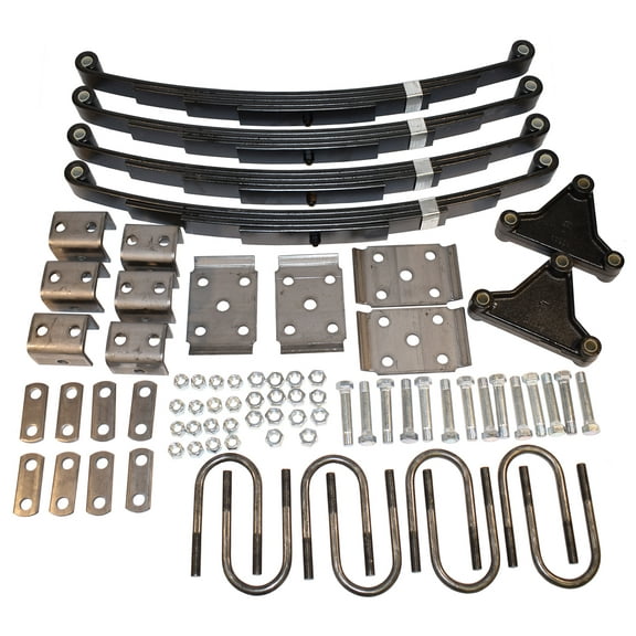 Rigid Hitch 3,500 lbs. Trailer Axle Suspension Kit for Tandem Axle Trailer (Leaf Springs, Hanger & U-Bolt kit)
